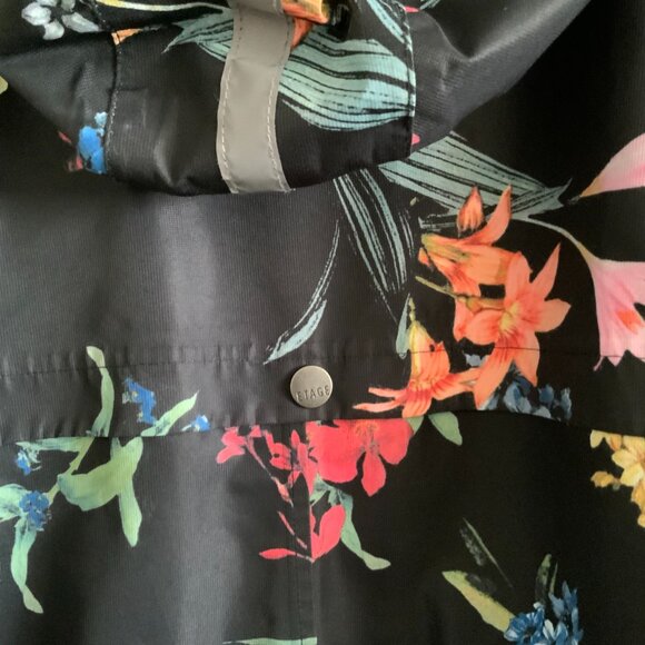 LADIES SOFT SHELL HOODED FLORAL JACKET by ETAGE SIZE XXL - Picture 5 of 11